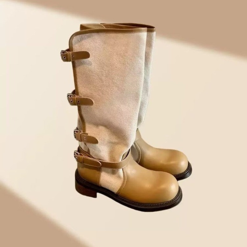 Men Shoes H&M - أحذية نسائية بكعب مربع بتصميم عتيق