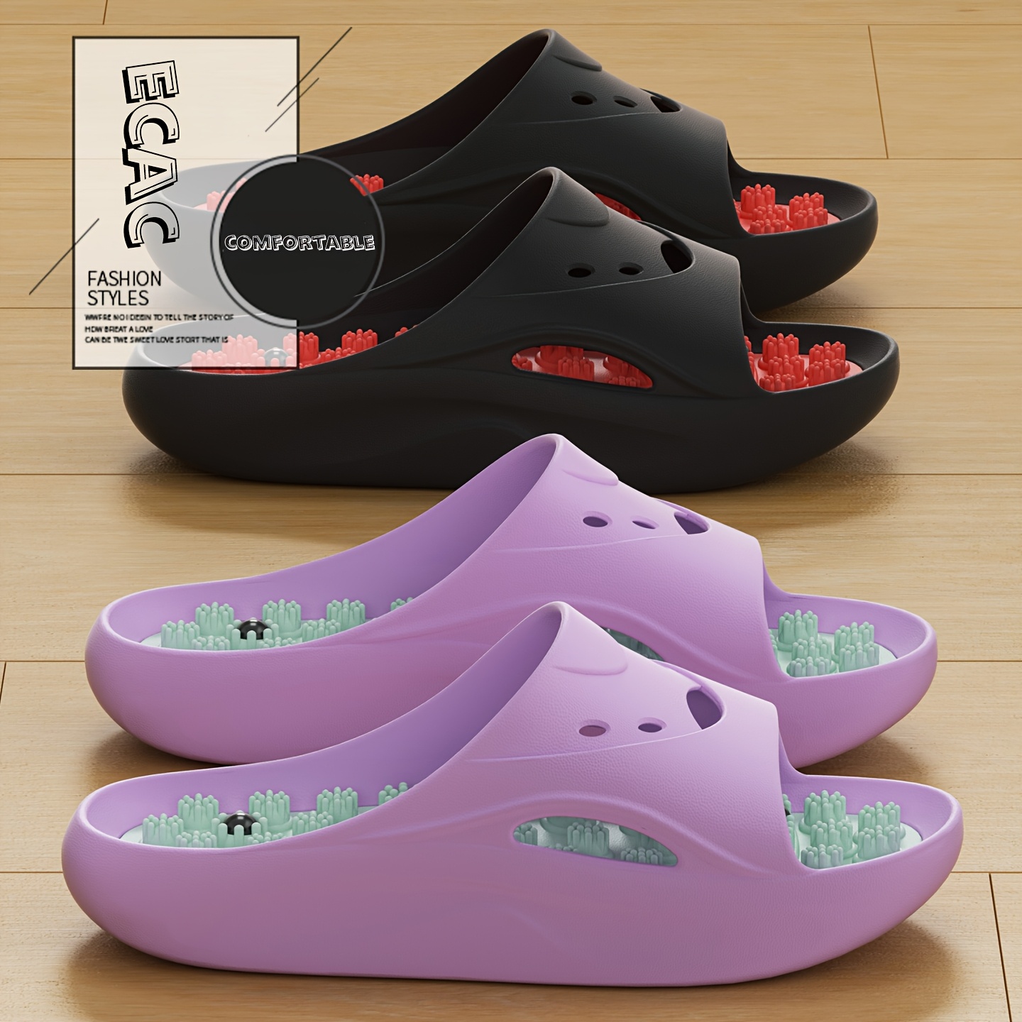Men'S Shoes To Women'S - شباشب تدليك للرجال والنساء من مادة