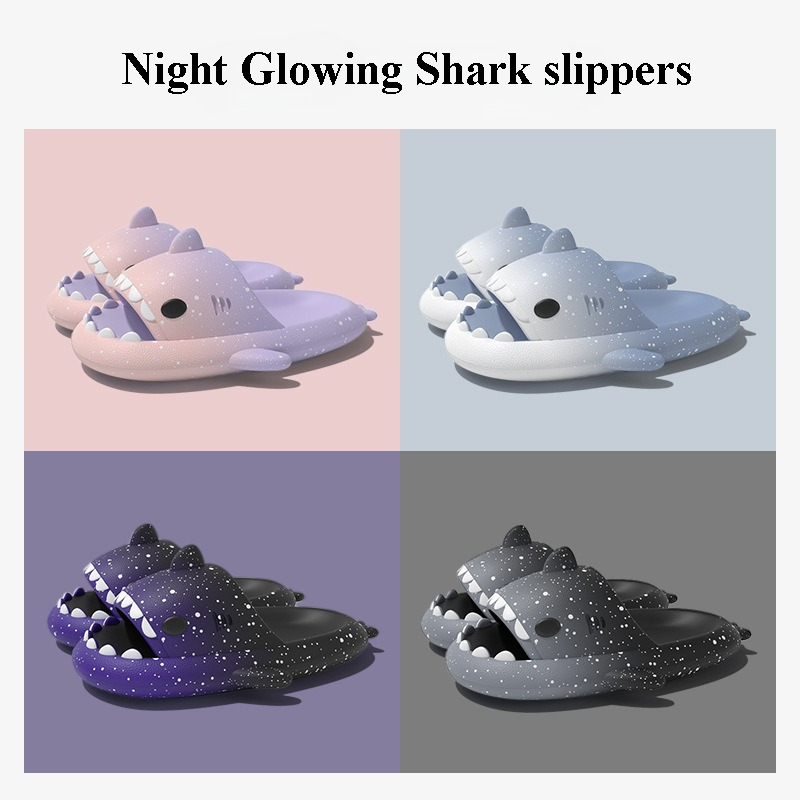 Men'S Shoes To Women'S - لطيف الكرتون القرش النعال للنساء الرجال