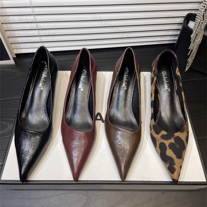 Dress Shoe Pointed - المرأة عالية الكعب براءات الاختراع والجلود