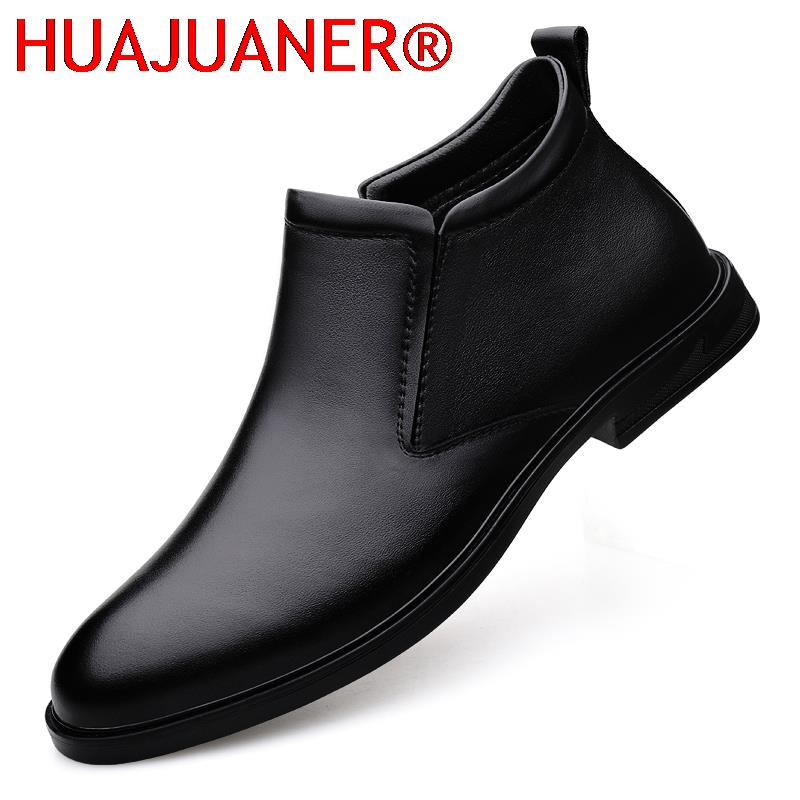 Men Shoes Branded - تشيلسي الأحذية السوداء الرجال قصيرة بوط