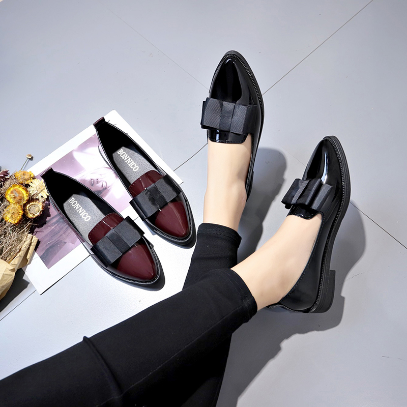 أحذية مسطحة سوداء/حمراء داكنة  - مراجعة Dress Shoe Pointed وسعره