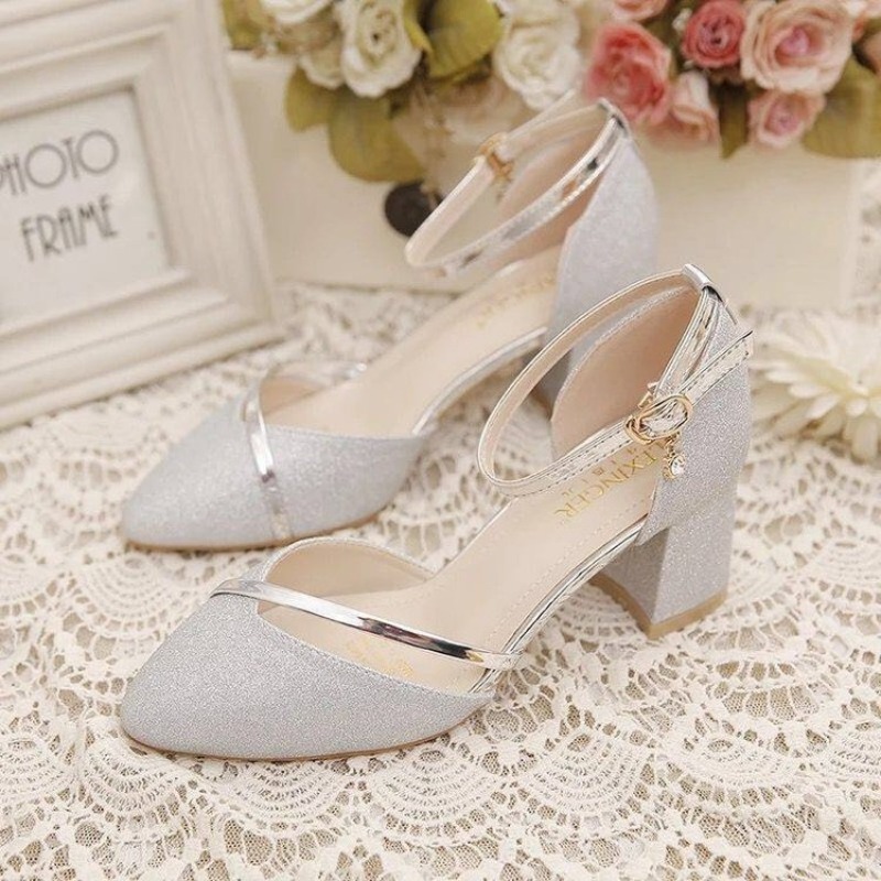 أحذية نسائية بكعب سميك لامع مع - مراجعة Dress Shoe Pointed وسعره