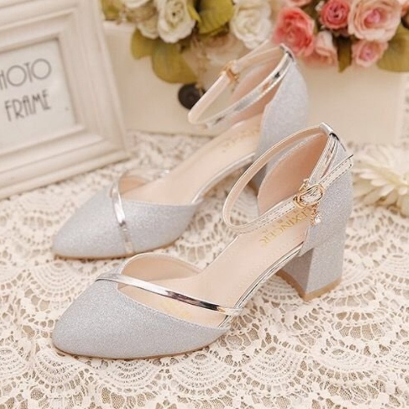 أحذية نسائية بكعب سميك لامع مع - مراجعة Dress Shoe Pointed وسعره