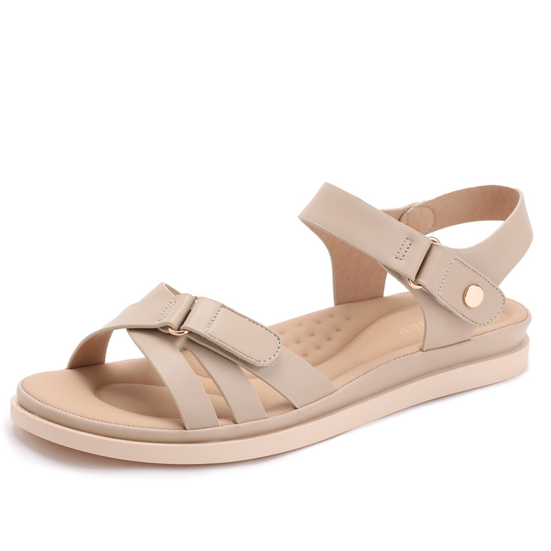 صنادل عصرية مسطحة القاعدة للاس - مراجعة Velcro Strap Sandal وسعره