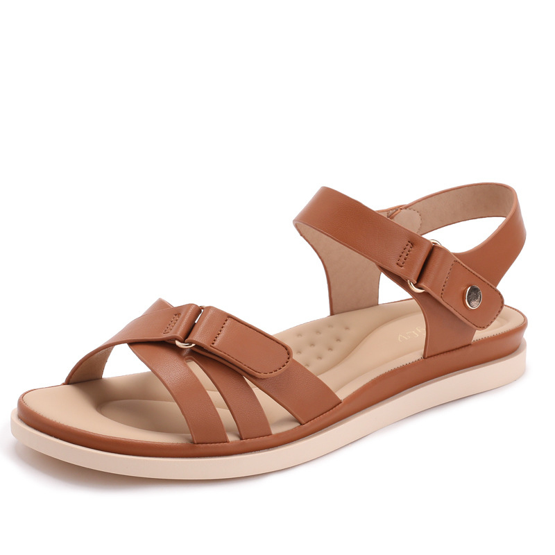 صنادل عصرية مسطحة القاعدة للاس - مراجعة Velcro Strap Sandal وسعره