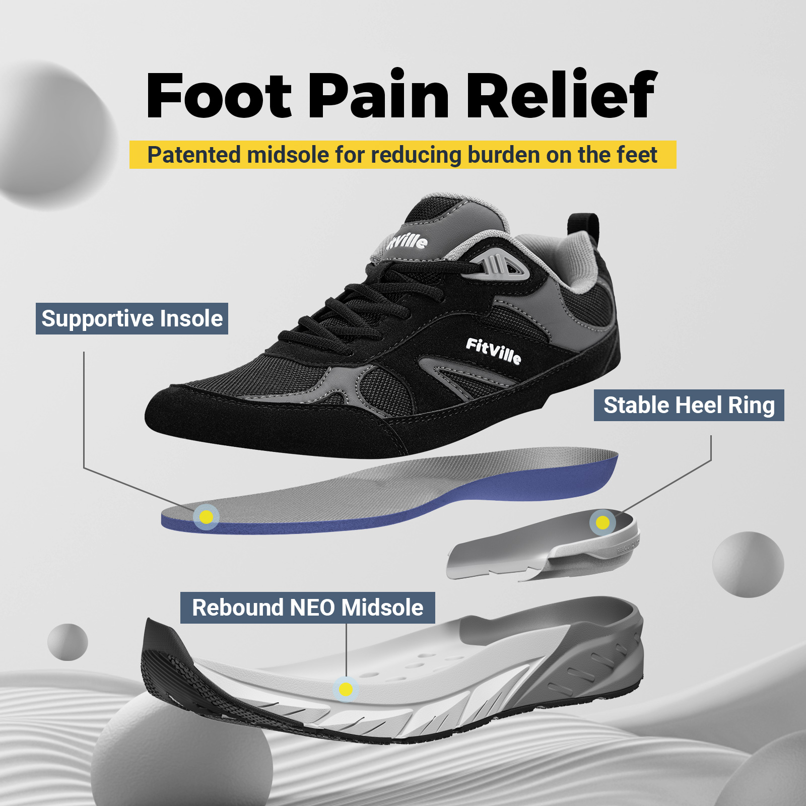 أحذية مشي فايتفيل للرجال، أحذي - مراجعة Men'S Shoes For Plantar Fasciitis وسعره
