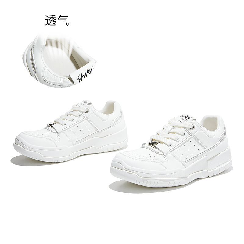 أحذية رياضية نسائية جلدية بيضا - مراجعة Casual Sneaker Low وسعره