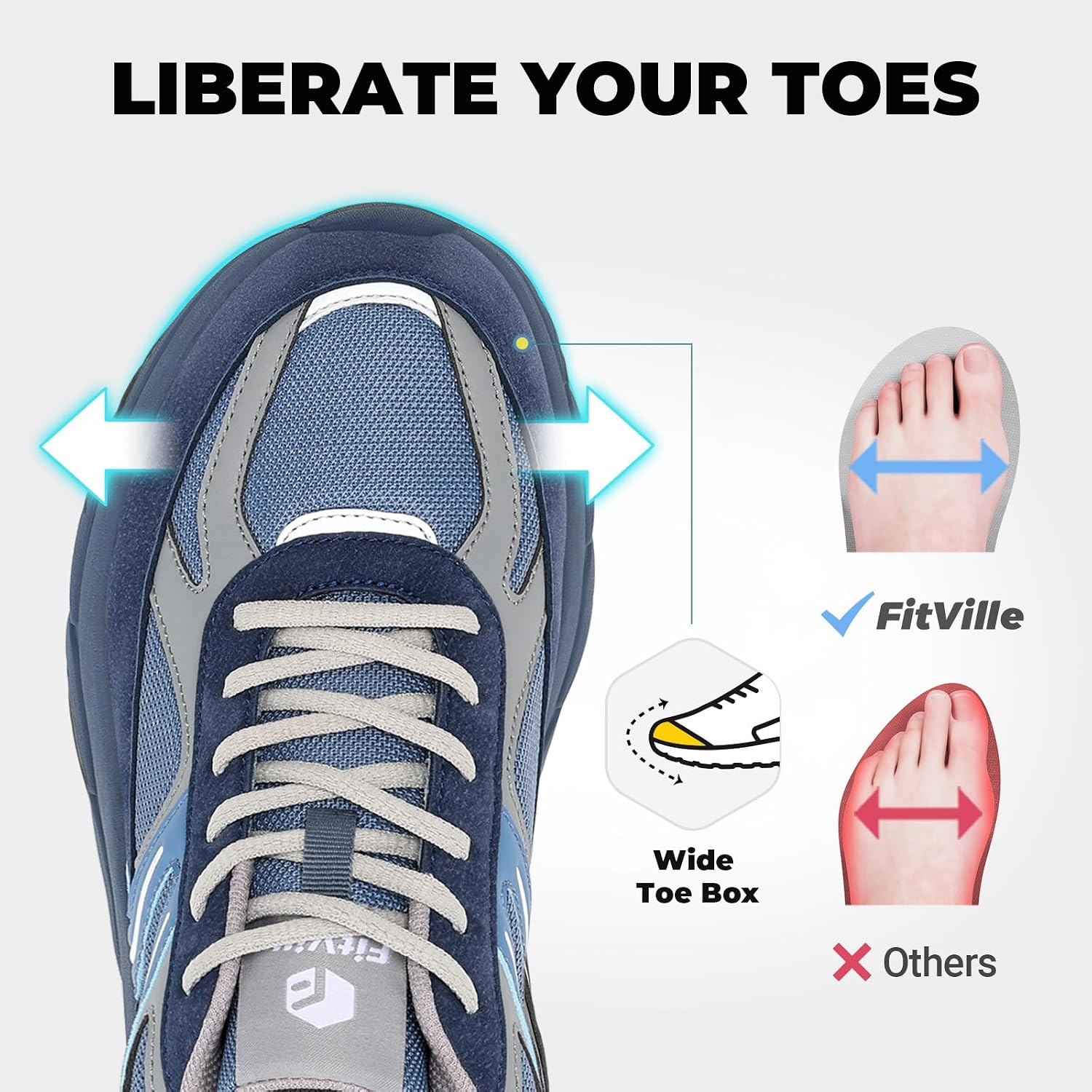 أحذية فيت فيل العريضة للرجال،  - مراجعة Men'S Shoes V5 Rnr وسعره