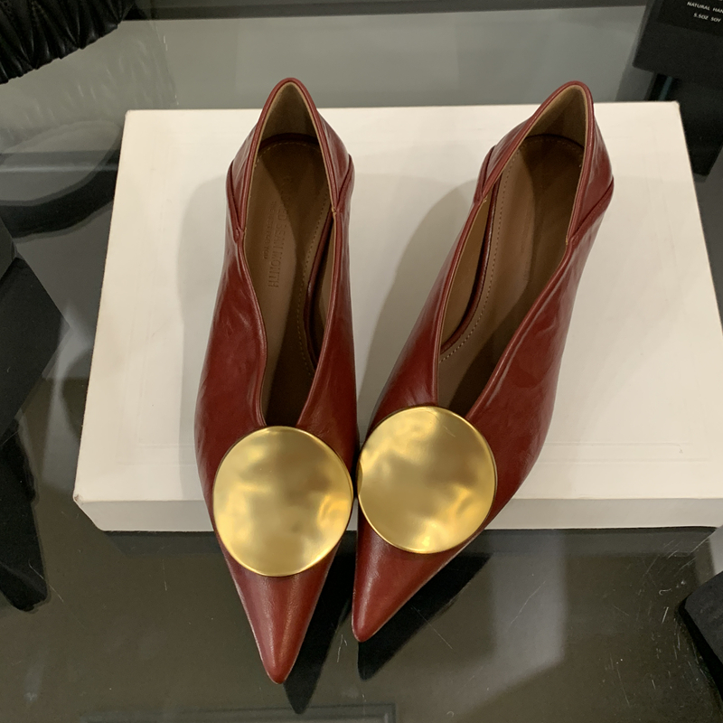 SUOJIALUN 2025 الخريف العلامة  - مراجعة Dress Shoe Pointed وسعره