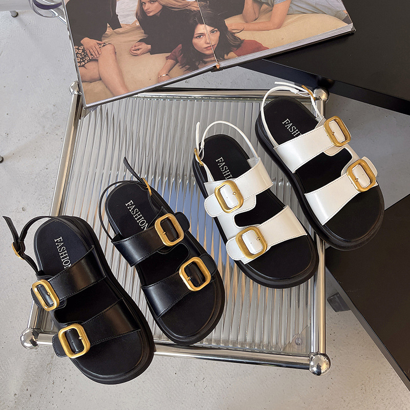 المصارع منصة الصنادل النسائية  - مراجعة Velcro Strap Sandal وسعره